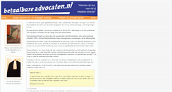 Desktop Screenshot of betaalbareadvocaten.nl