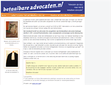 Tablet Screenshot of betaalbareadvocaten.nl